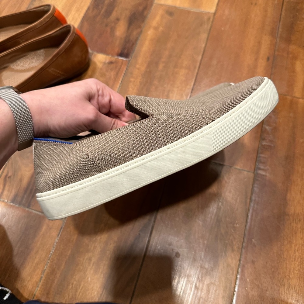 Casual Tan Slip-On Sneakers